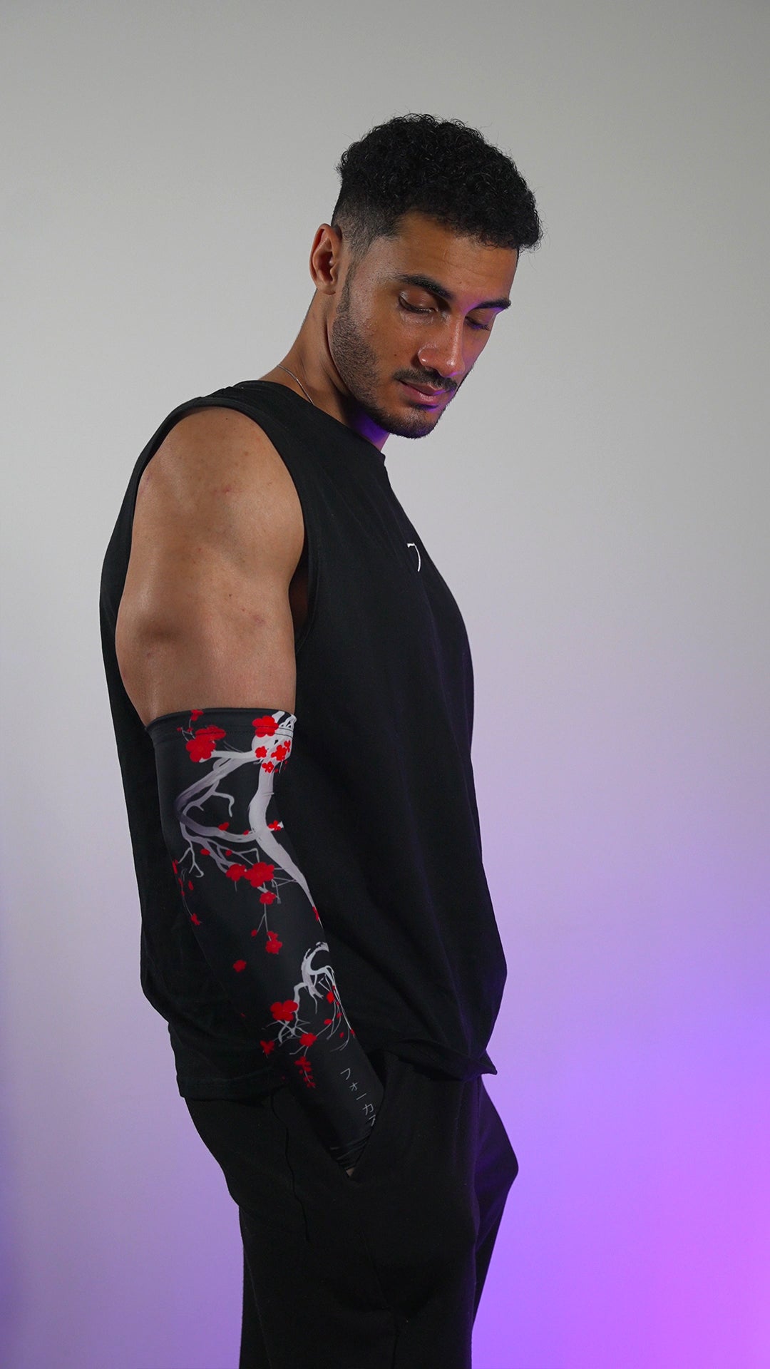 Arm sleeve « Sakura ébène »