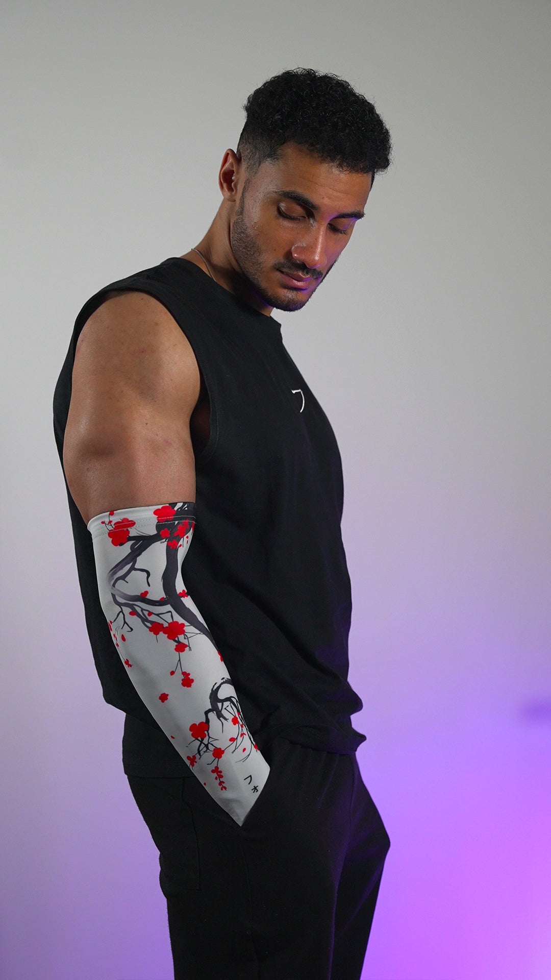 Arm sleeve "Sakura Ivoire"